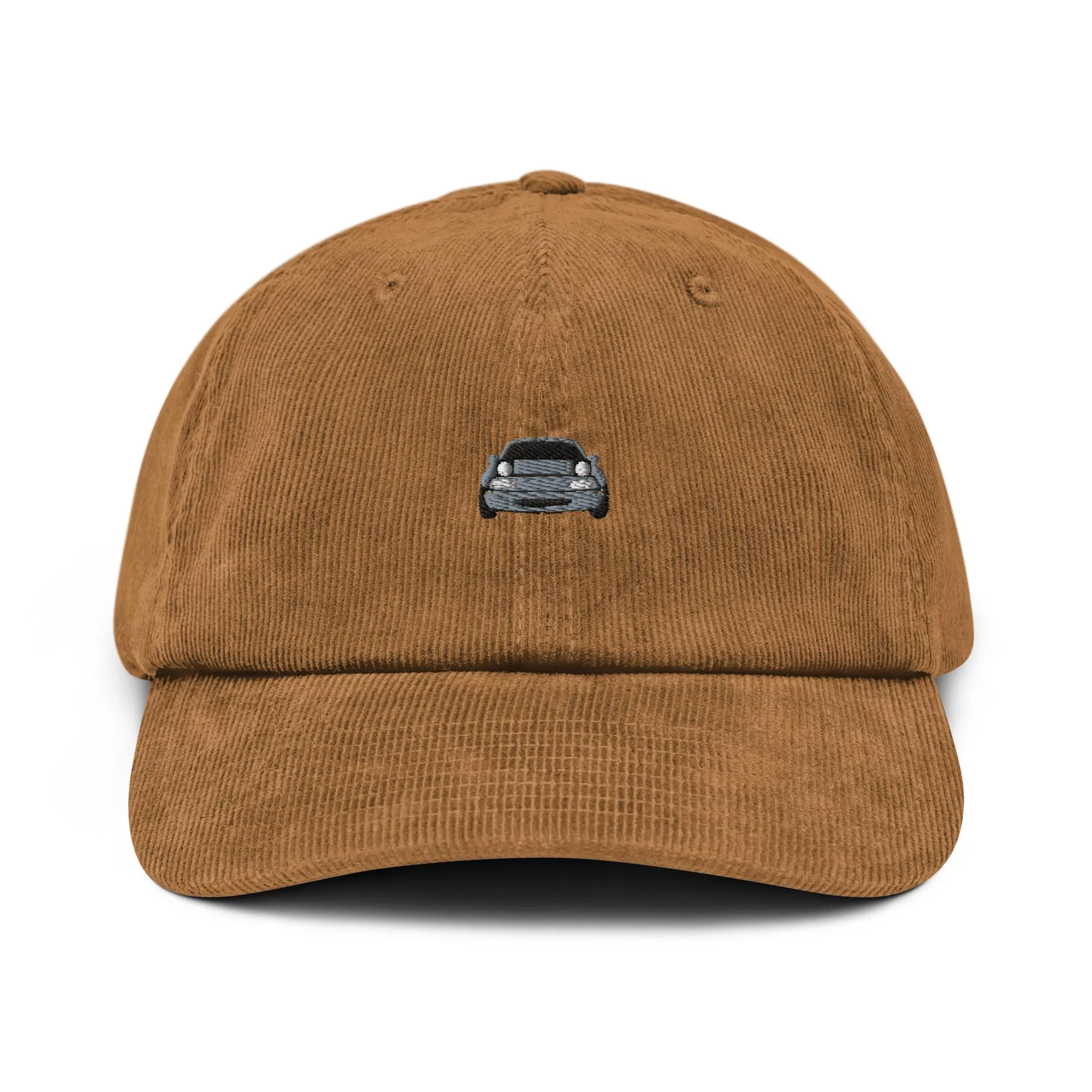 Gray Miata Embroidered Corduroy Cap | Mazda MX5 Car Hat Gift for Car Lovers | Retro Roadster Dad Hat | JDM Style Cord Cap for Miata Fans